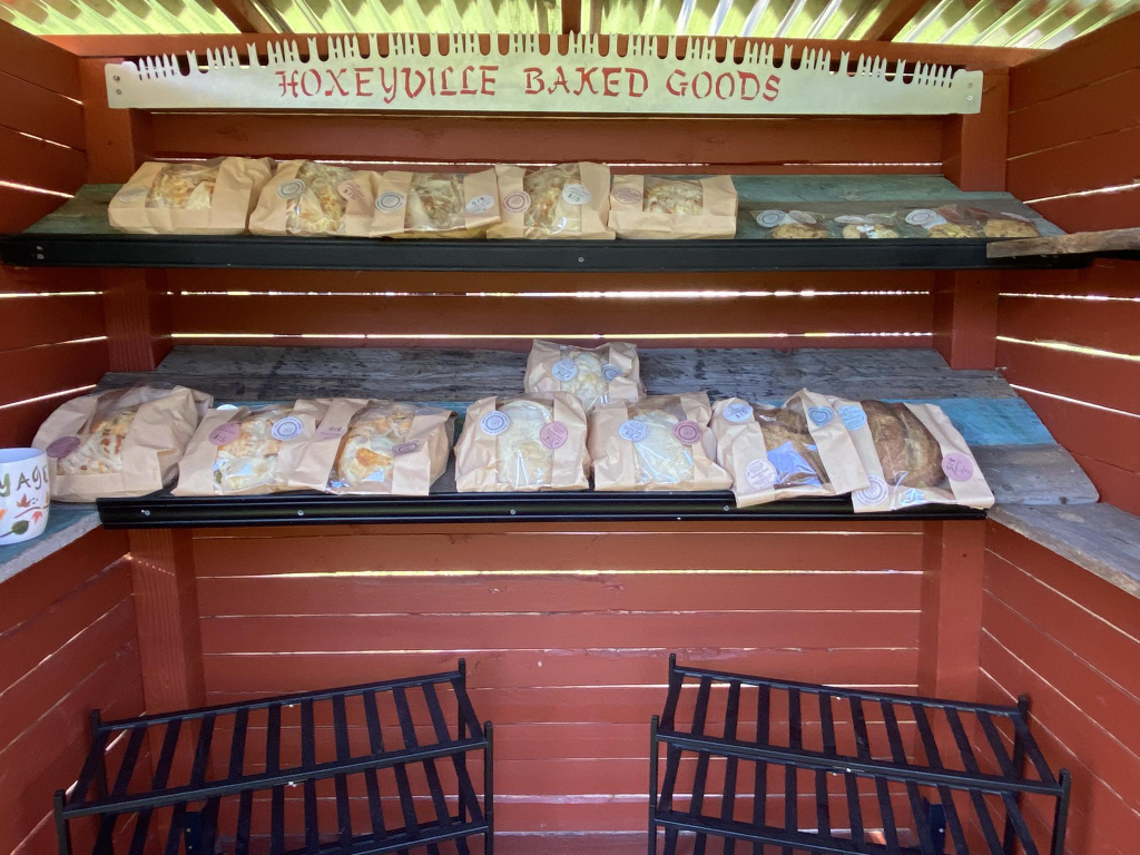 inside the Hoxeyville Baked Goods stand